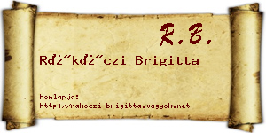 Rákóczi Brigitta névjegykártya